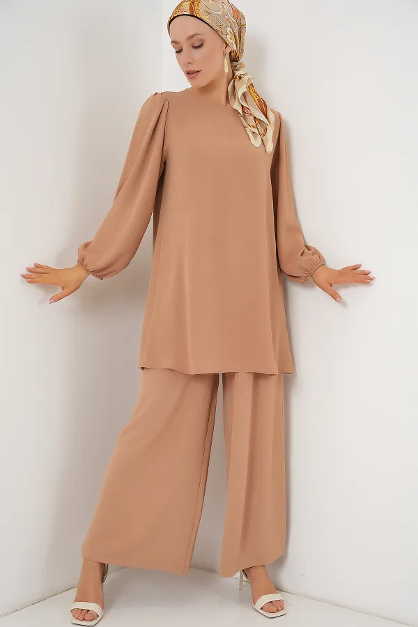 Ensemble tunique et pantalon Ayrobin 6712 - Vison