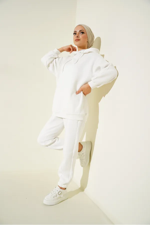 Survêtement oversize 55434 - Blanc