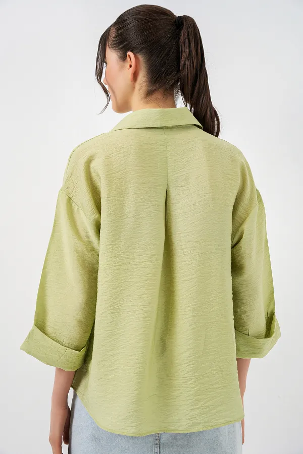 Chemise oversize à manches courtes pour femmes 20315 - Çağla