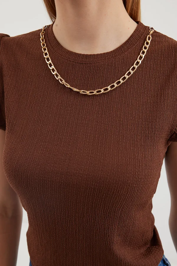 Chemisier tricoté 0430 - Marron