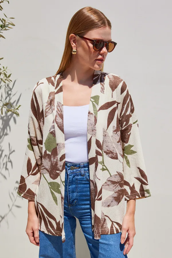 Kimono tricoté 5862 - Kaki