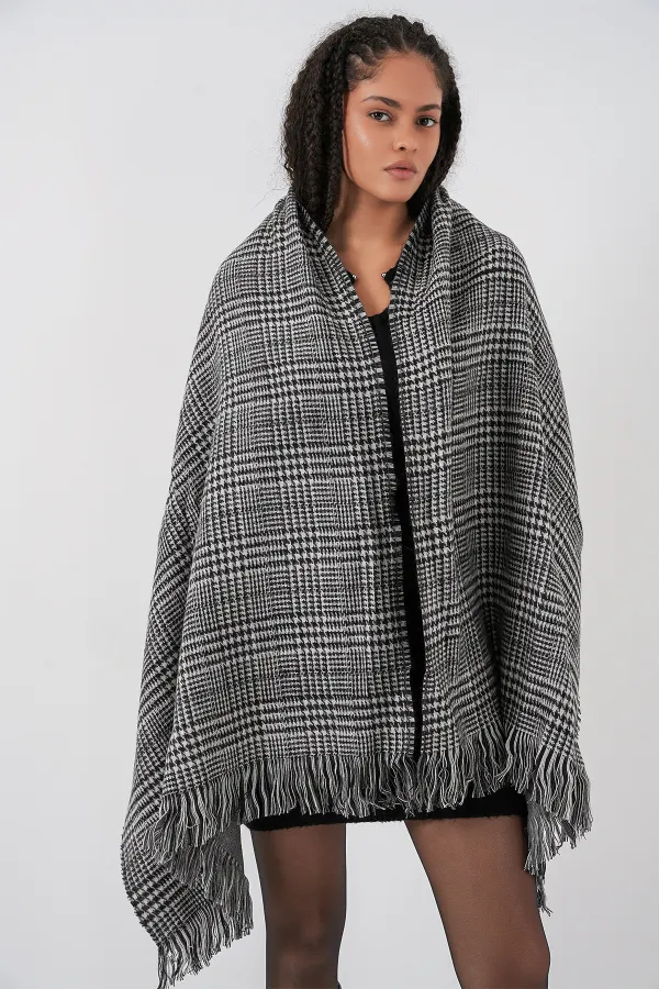 Écharpe-châle épaisse et douce pour femme 15951 - Anthracite