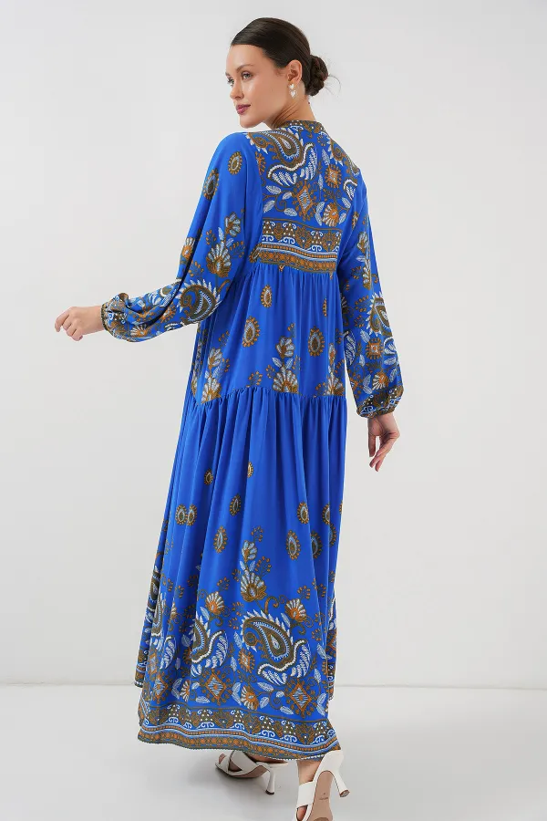 Robe hijab à motifs authentiques 2423 - Saks 1