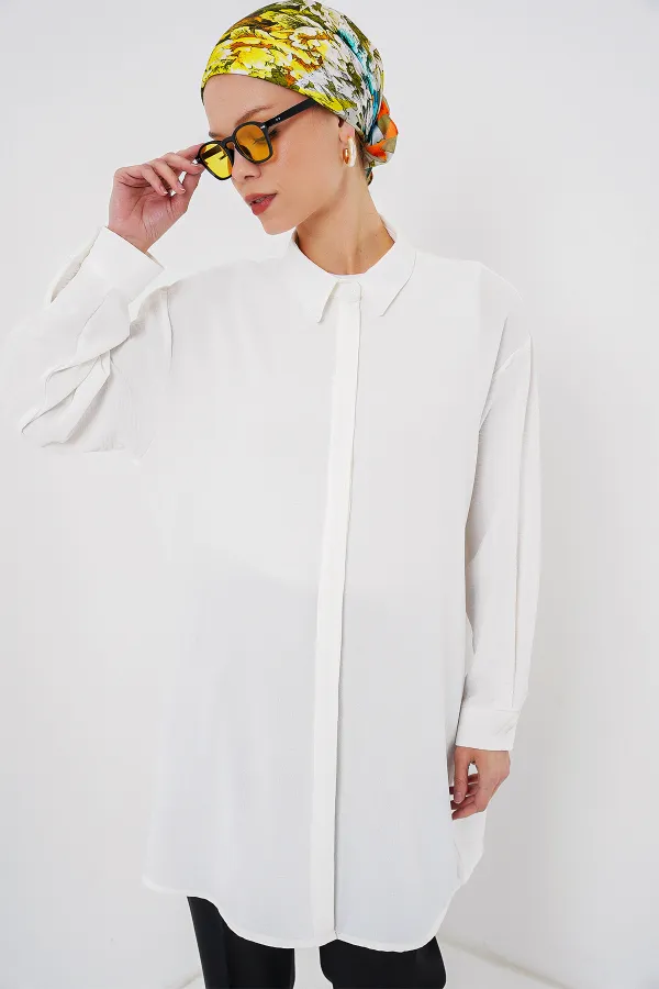 Tunique longue pour femme 5945 - Blanche