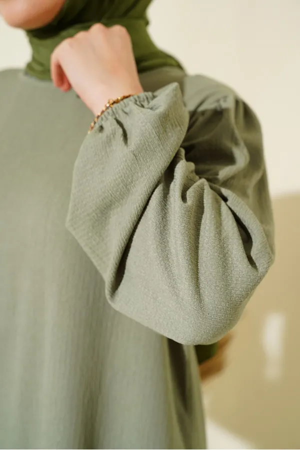 Ensemble tunique verte pour femme, pantalon et bas 6663