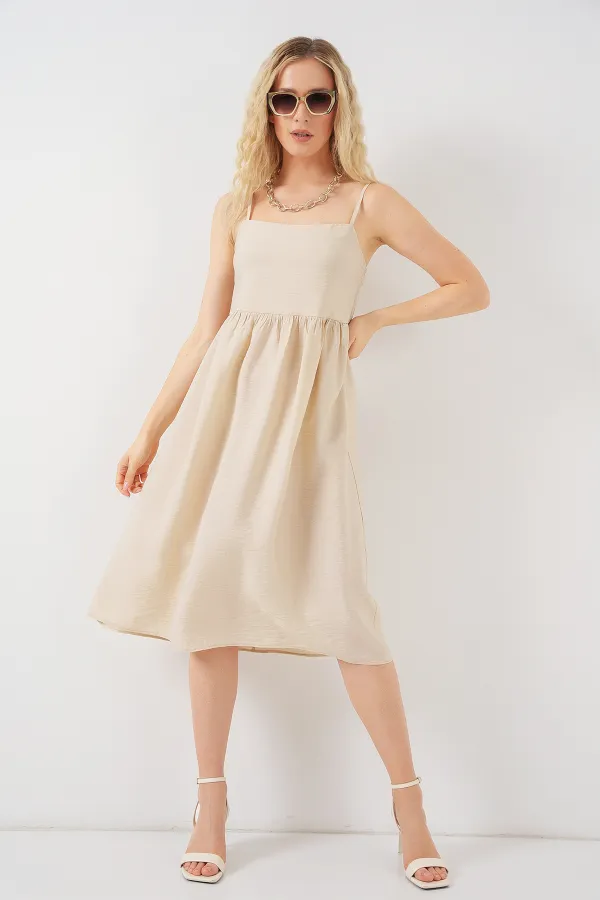 Women's Strappy Ayrobin Dress 2565 - Cream