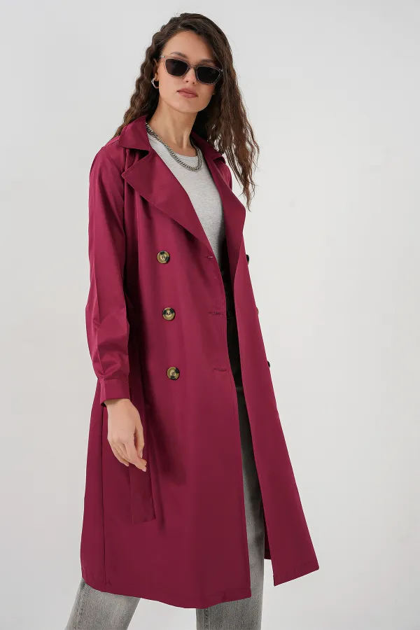 Trench-coat croisé 5853 - Bordeaux