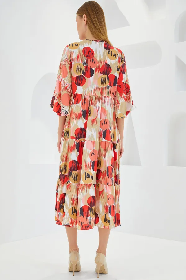 Robe courte en viscose à motifs carreaux écru pour femme, manches courtes, 1959