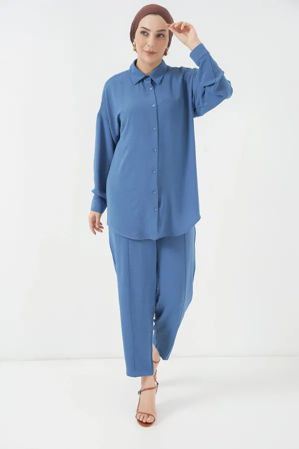 6593 Oversize Two-Piece Set - Indigo