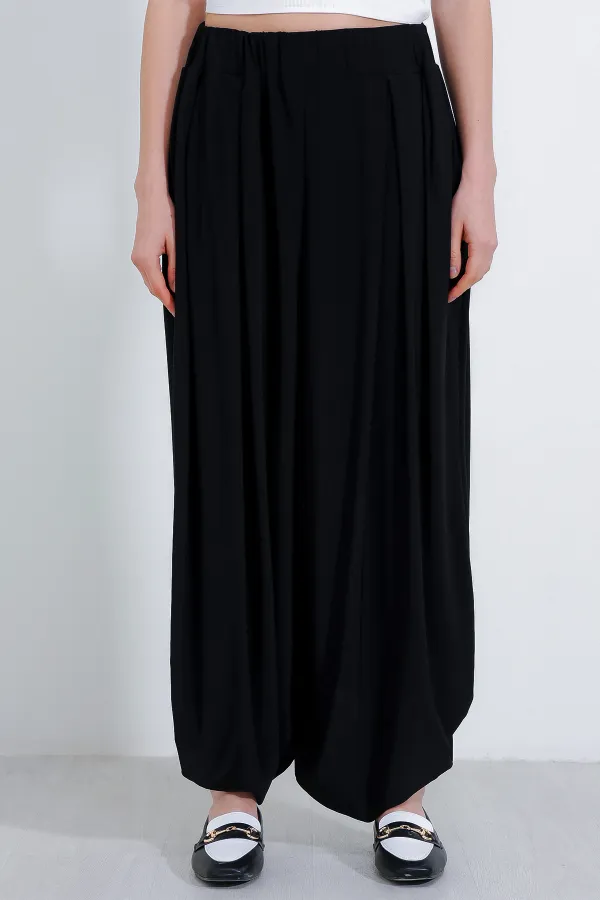 Pantalon harem noir pour femme 6659