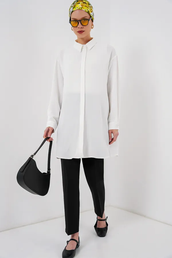 Tunique longue pour femme 5945 - Blanche