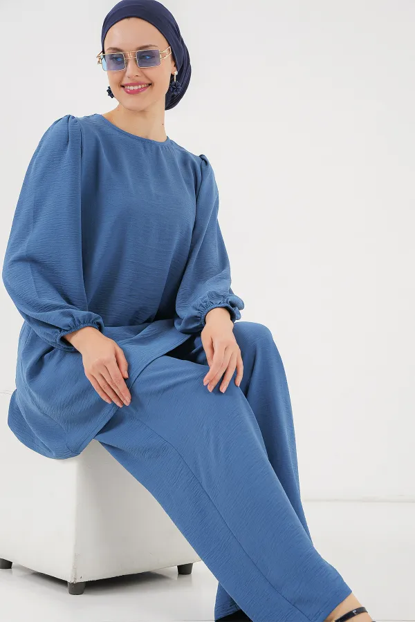 Ensemble tunique et pantalon Ayrobin 6712 - Indigo