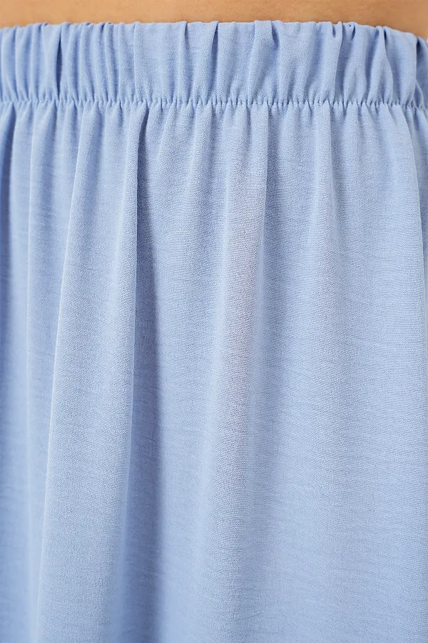 Kadın Ayrobin Uzun Etek 8048 - Mavi