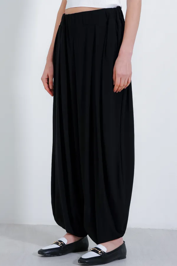 Pantalon harem noir pour femme 6659