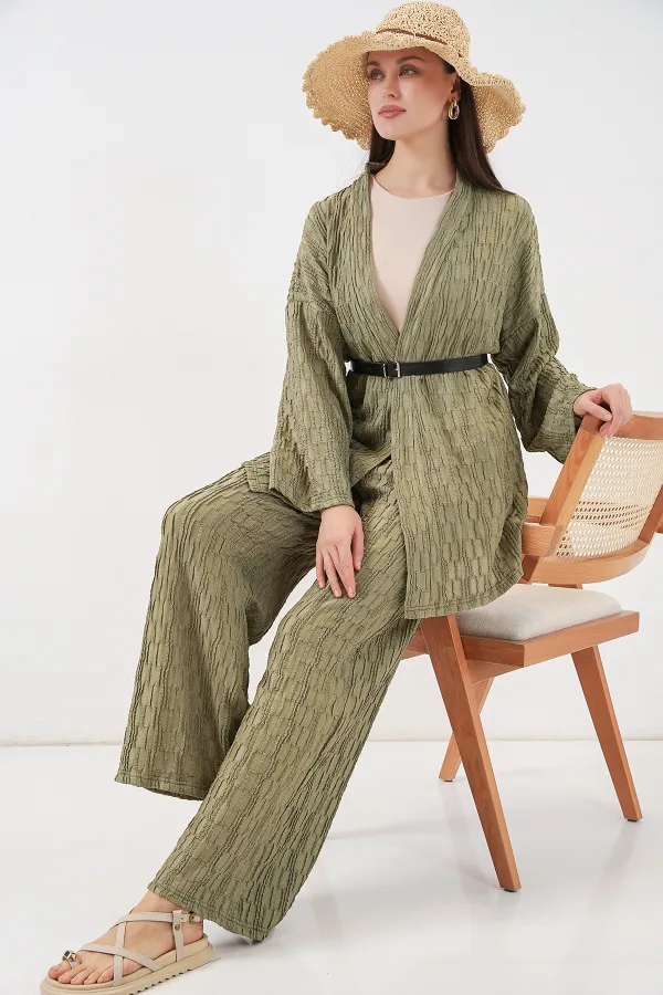 Ensemble deux pièces pantalon kimono femme 30078 - Çağla