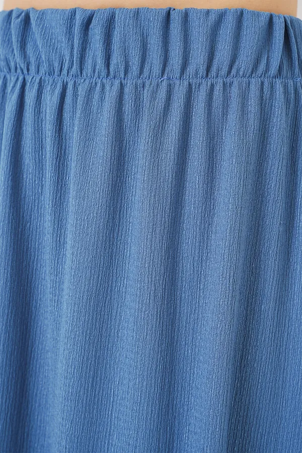 Jupe longue tricotée 1886 - Indigo