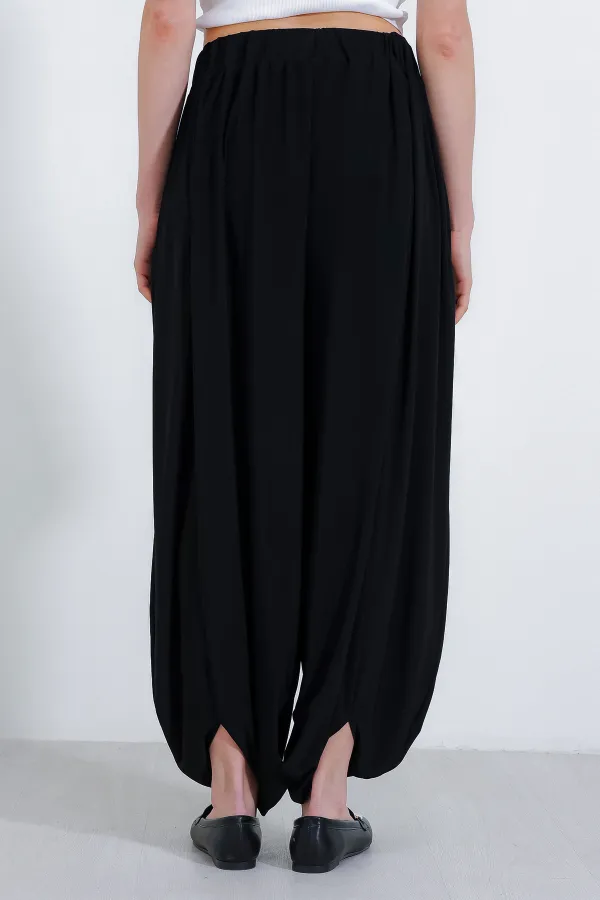 Pantalon harem noir pour femme 6659