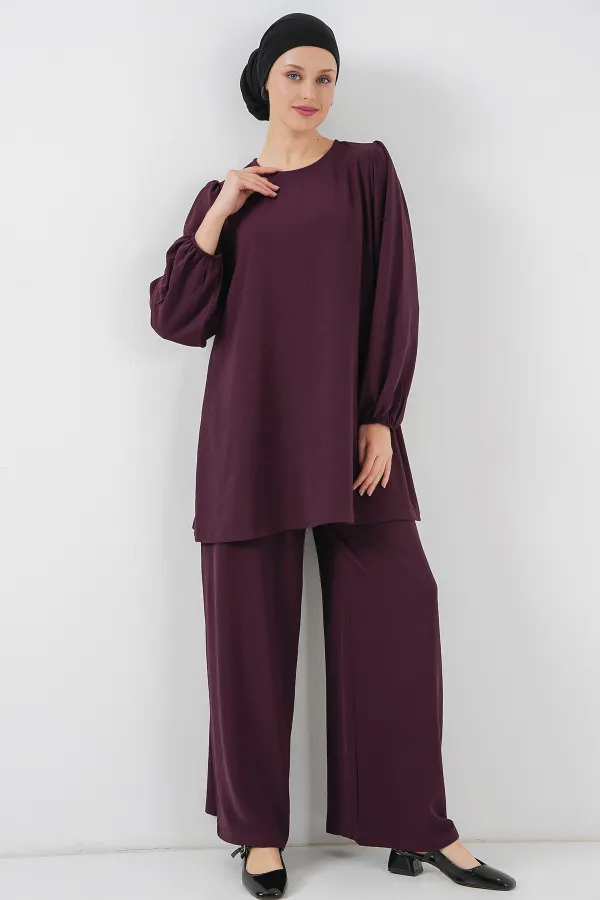 Ensemble tunique et pantalon Ayrobin 6712 - Prune