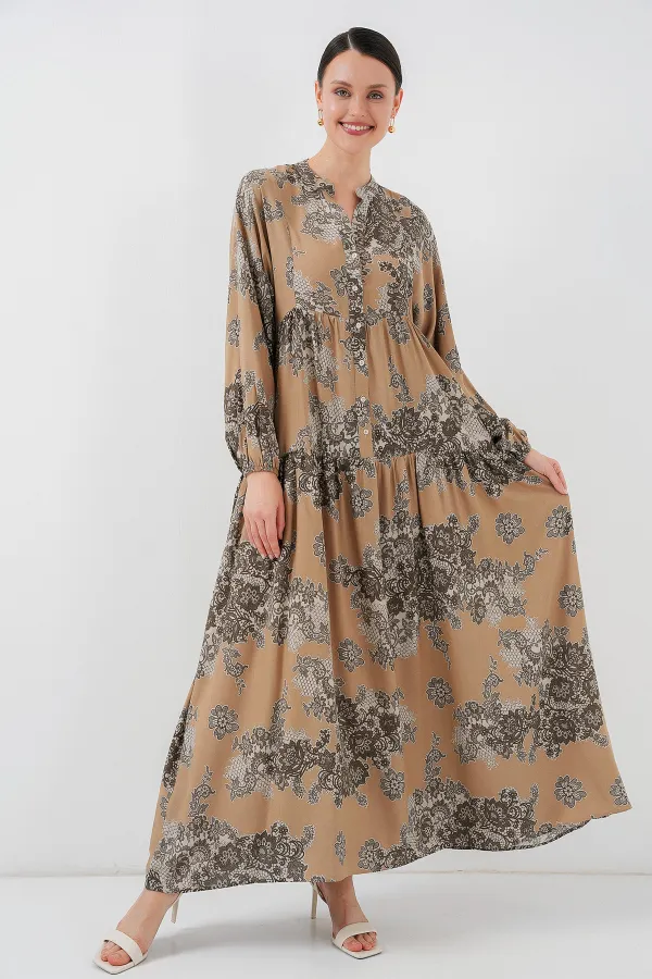 Robe hijab à motifs authentiques 2423 - A. Vizon