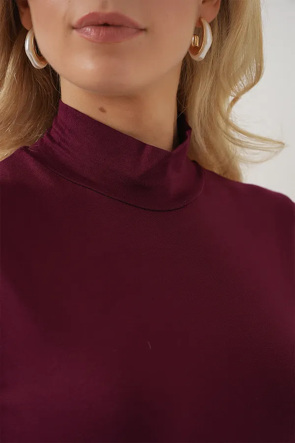 Kadın Kolsuz Body 4348 - Bordo