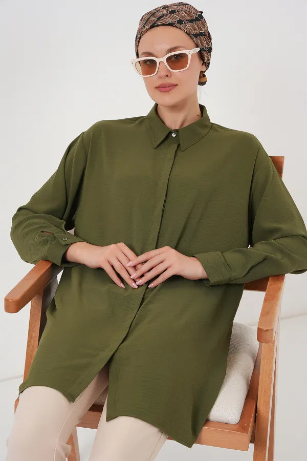 Tunique longue femme 5945 - Kaki