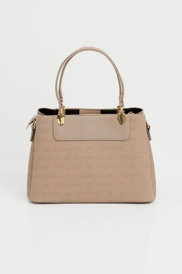 010176 Armine Printed Bag - Mink 010176 Armine Printed Bag - Mink