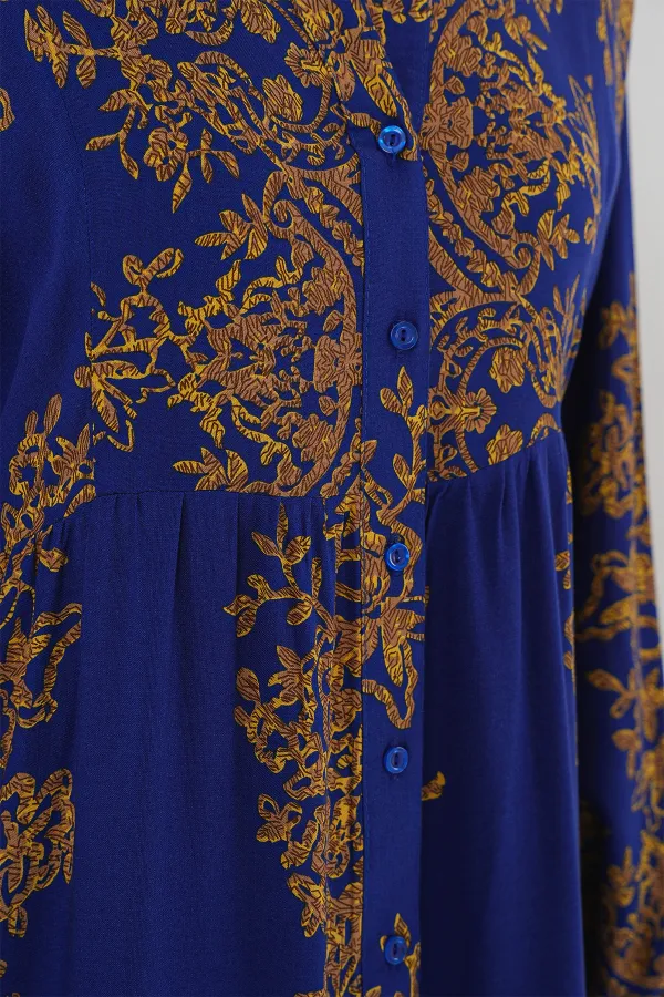 Robe hijab à motifs dorés Saks 2423