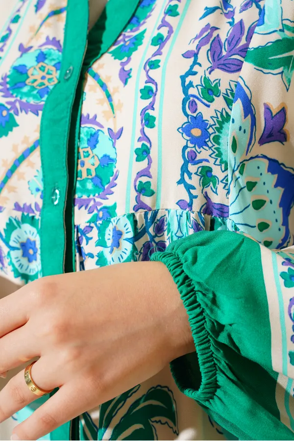 Robe hijab à motifs authentiques 2423 - M. Green