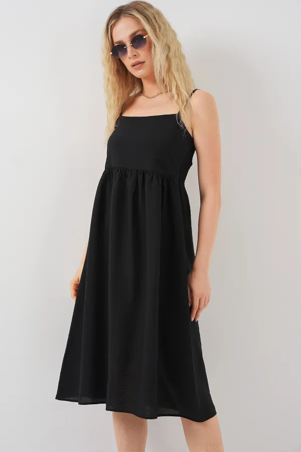 Women's Strappy Ayrobin Dress 2565 - Black
