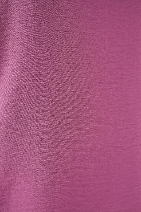 V Yaka Sıfır Kol Bluz 950 - Koyu Lila