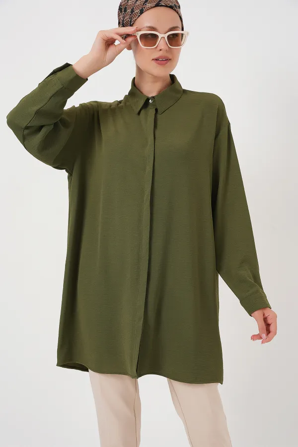 Tunique longue femme 5945 - Kaki