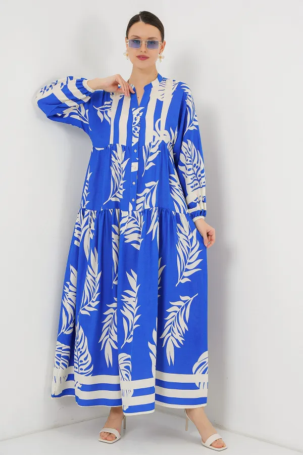 2423 Authentic Patterned Hijab Dress - Saks 3