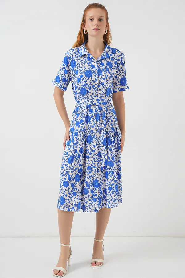 Robe à manches courtes à motifs pour femme 2560 - Saks
