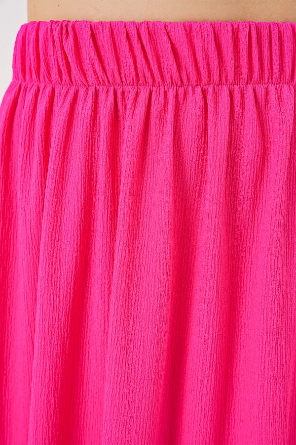 1886 Long Knitted Skirt - A.Fuchsia