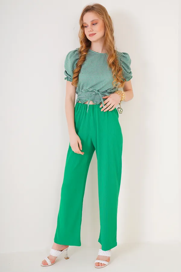 6543 Knitted Trousers - Green
