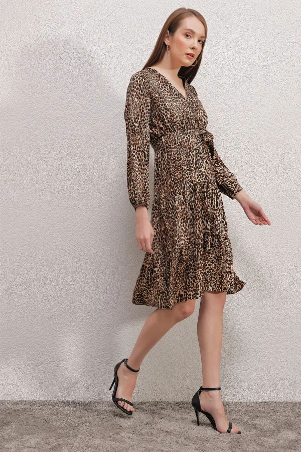 Robe croisée 2320 - Beige clair