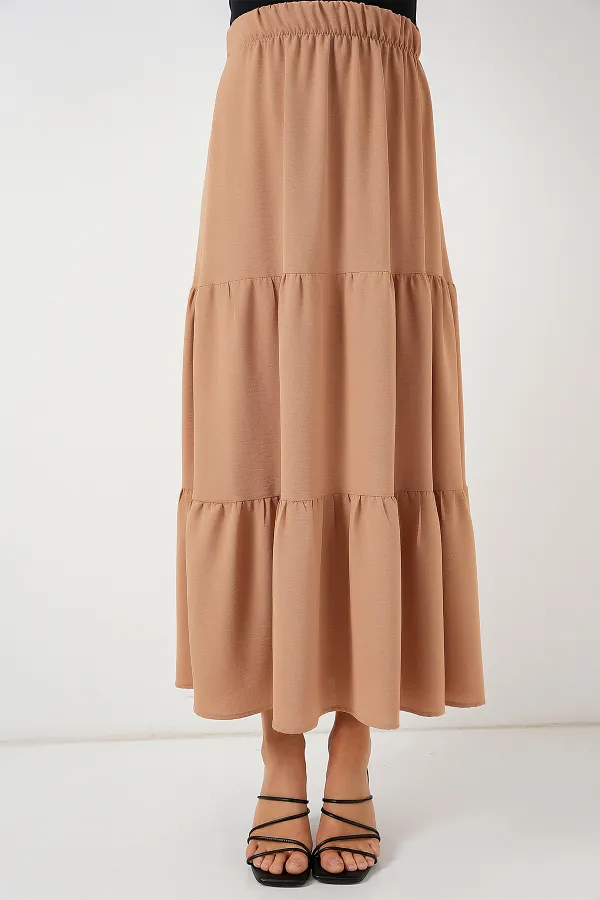 Jupe longue Ayrobin pour femme 8048 - Biscuit