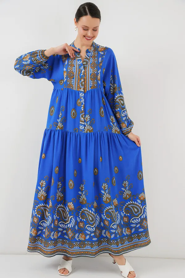 Robe hijab à motifs authentiques 2423 - Saks 1
