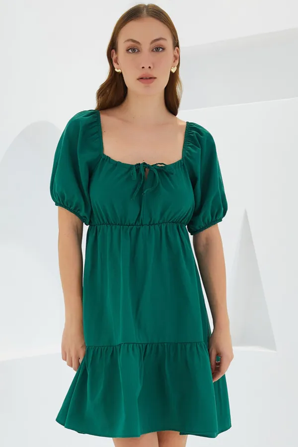 Robe évasée en popeline 2351 - Y.Emerald