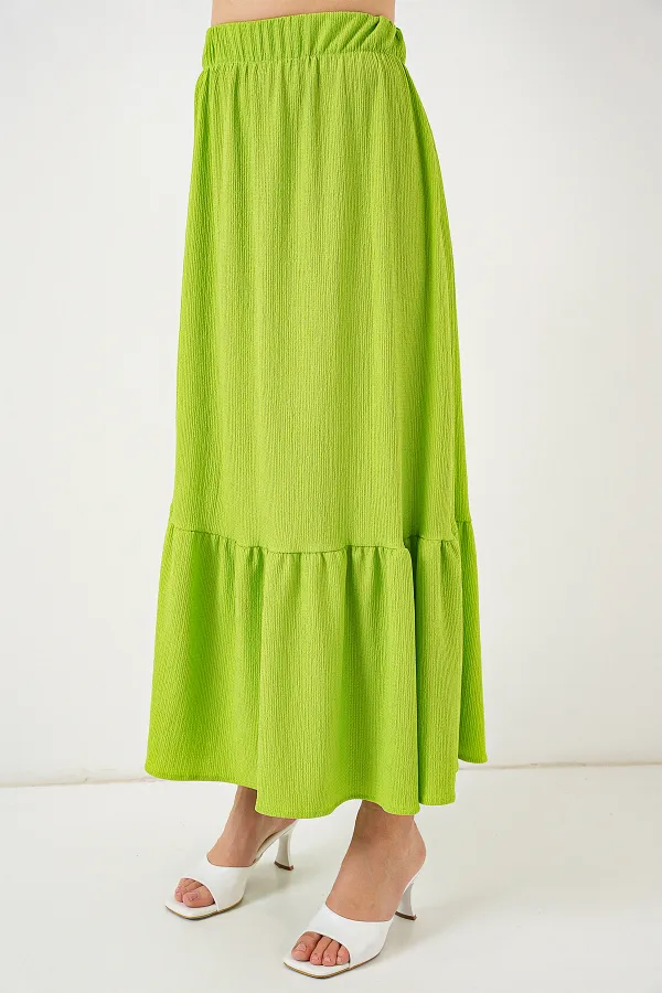 Jupe longue tricotée 1886 - Vert E.