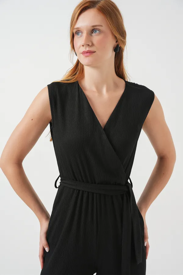 Salopette tricotée 7021 - Noire