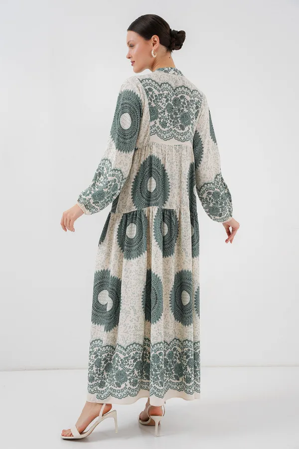 Robe hijab à motifs authentiques 2423 - C. Çağla