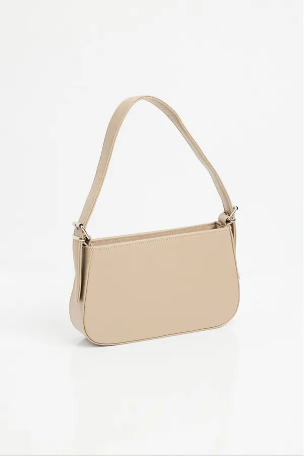 Sac bandoulière baguette uni 010172 - Beige