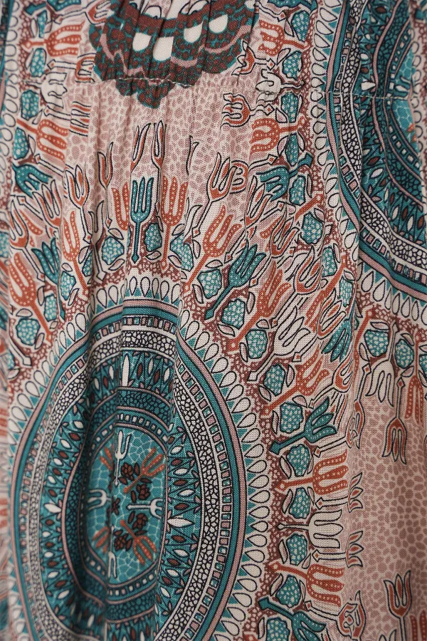 Jupe longue à motifs 1898 - Vert émeraude