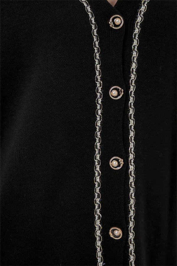 Kadın Hırka Pantolon Triko İkili Takım 15956 - Siyah