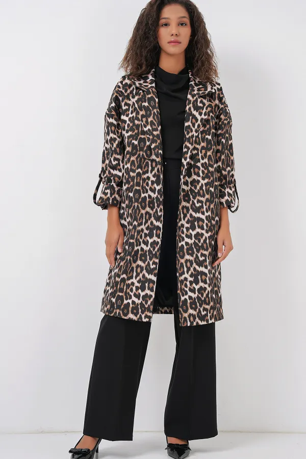 Trench-coat doublé croisé 9104 - Marron clair