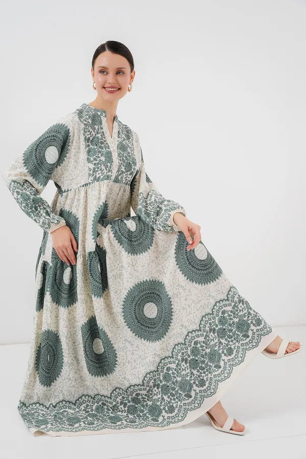 Robe hijab à motifs authentiques 2423 - C. Çağla