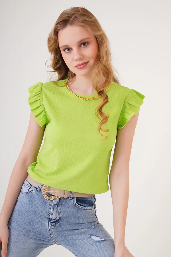 Chemisier tricoté 0430 - Vert clair