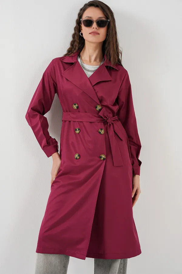Trench-coat croisé 5853 - Bordeaux