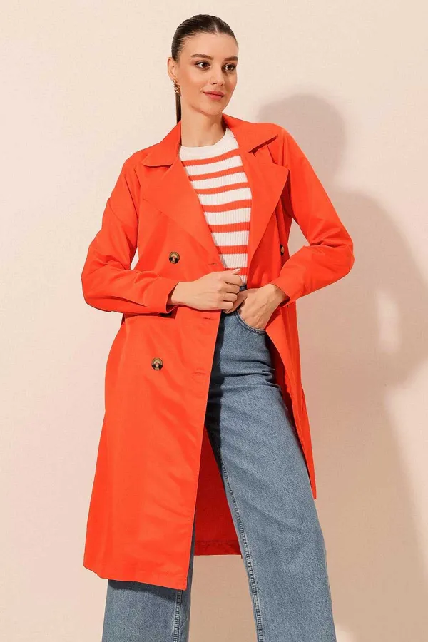 Trench-coat croisé 5853 - Orange